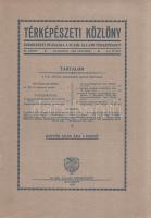 [Folyóirat] Térképészeti Közlöny. III. kötet, 1-4. füzet. [Teljes, két kötetben.] Budapest, 1934-1935. Magyar Királyi Állami Térképészet (ny.) 163 + [1] p.; [165]-308 + VI + [2] p. + 5 térkép (4 kihajtható, ebből egy kétszínnyomású, egy színes). A Térképészeti Közlöny a Magyar Királyi Állami Térképészet szakfolyóirata, mely ,,Hivatalos rész" rovatában a hivatal működéséről adott híreket, ,,Tanulmányok" rovatában a felmérés, térképezés, térkép-előállítás, iskolai kartográfia tárgykörébe eső cikkeket közölt, bibliográfiai szempontból is számottevő ,,Szemle" rovatában méltatta a megjelenő térképeket. Az 1930-ban alapított folyóirat 1950. évi megszűnéséig évente négy füzetben jelentkezett. Az oldalszámozáson belül szövegközti ábrákkal gazdagon illusztrált évfolyamköteteinkben értékes történeti áttekintés a földmérés történetéről. A XVIII. század utolsó évtizedeitől, az állam megerősödésével, a felvilágosodás tudományos szigorának és az új műszaki találmányoknak köszönhetően a korábbi földmérési módszereket sokkal pontosabb módszerek váltották fel, ami nem mellékesen sokkal pontosabb adókivetési lehetőségekkel kecsegtette a fő adóztatót, az államot. Egy másik tanulmány a térképsokszorosítás történetét nyomozza, hozzávetőlegesen a francia forradalomtól kezdve. Ismét másik tanulmány foglalkozik a domborzatrajzolás kihívásaival, az iskolai térképészeti névanyag szakkérdéseivel. Az évfolyamkötetek több térképmellékletén Jászberény történeti és kortárs térképészeti felvételei. Fűzve, egységes, feliratozott kiadói borítóban. Jó példány.