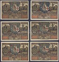 Német Birodalom/Weimari Köztársaság/Eisenach 1921. 50Pf(6x) 6klf db, teljes sor T:I