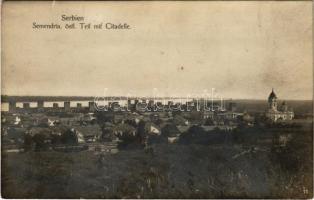 1916 Smederevo, Semendria, Szendrő; Östl. Teil mit Citadelle / general view with fortress (fl)