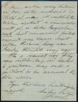 ca 1927 Alsópetőfalvi Pettkó Béla (1862-1942) történész, levéltáros autográf levele a Wenckheim csal...