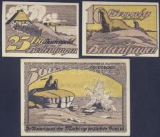 Német Birodalom/Weimari Köztársaság/Boltenhagen 1922. 10Pf+25Pf+50Pf 3klf db, teljes sor T:I