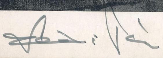 Szécsi Pál (1944-1974) énekes autográf aláírással ellátott lap 10x16 cm