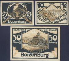 Német Birodalom/Weimari Köztársaság/Boizenburg 1922. 10Pf+25Pf+50Pf 3klf db, teljes sor T:I