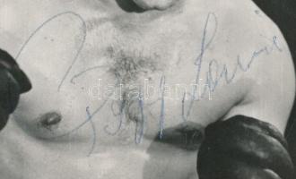 Papp László (Papp Laci) olimpiai bajnok ökölvívó fotólap autográf aláírásával sarkán gyűrődéssel / L...