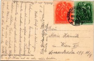 1938 Dunapataj, Vasútállomás. Faragó Gergely kiadása + "DUNAPATAJ - KUNSZENTMIKLÓS 108 A" ...