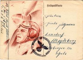 1941 Dienststelle der Feldpostnummer L 31018. Briefstempel. Paul Meyer Kunstpostkarten Verlag / WWII German military aircraft and pilot (EK)