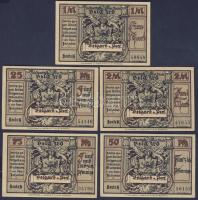 Német Birodalom/Weimari Köztársaság/Belgard DN. 25Pf+50Pf+75Pf+1M+2M 5klf db, teljes sor T:I