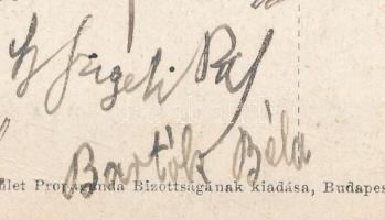 cca 1930 Bartók Béla (1881-1945), Szigeti Pál (1911-1991 )színész-előadóművész, és mások aláírásai A...