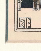 Kozma Lajos (1884-1948): Álom. Cinkográfia, papír, jelzett a cinkográfián, paszpartuban, 20×17 cm