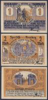 Német Birodalom/Weimari Köztársaság/Arnsberg 1921. 50Pf+1M+2M 3klf db, teljes sor T:I