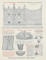 1920 Haidekker Sándor sodronyszövet-, fonat- és keritésgyára 1920. évi. 2. számu árjegyzék, 4p