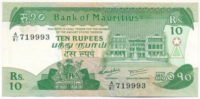 Mauritius DN (1985) 10R T:F szép papír Mauritius ND (1985) 10 Rupees C:F fine paper Krause P#35