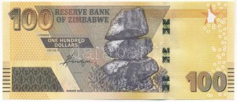 Zimbabwe 2020. 100$ T:UNC Zimbabwe 2020. 100 Dollars C:UNC Krause P#106