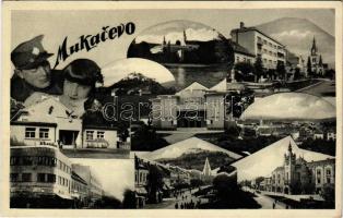 1938 Munkács, Mukacheve, Mukacevo; mozaiklap / multi-view postcard