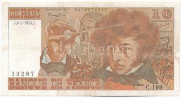 Franciaország 1975. 10Fr T:F tűzőgép lyuk
France 1975. 10 Francs C:F stapler holes
Krause P#150