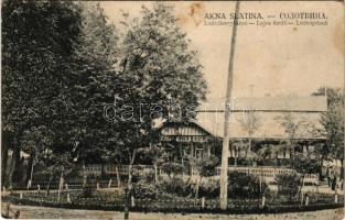 1922 Aknaszlatina, Akna Slatina, Slatinské Doly, Szolotvino, Solotvyno; Ludvíkovy lázne / Lajos fürdő. O. Kallmünzer felvétele / Ludwigsbad / spa, bath (fl)