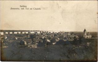 1917 Smederevo, Semendria, Szendrő; Östl. Teil mit Citadelle / general view with fortress (fl)