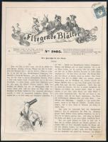 1880 Fliegende Blätter német hetilap 1805. száma 1kr Hírlapilleték-bélyeggel, "SOPRON" bélyegzéssel