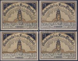 Német Birodalom/Weimari Köztársaság/Diepholz 1921. 75Pf(4x) 4klf db, teljes sor T:I