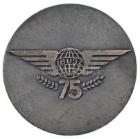 Lapis András (1942-) 1977. "75 éves az IBUSZ 1902-1977" kétoldalas ezüstözött bronz emléké...