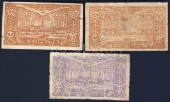 Jugoszlávia/Szerb,Horvát és Szlovén Királyság/Belgrád 1920. szükségbankjegy 1P+20P 2klf variánsban T...