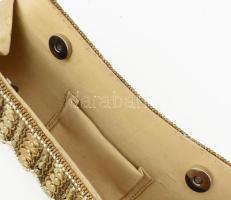 Gyöngyökkel díszített színházi táska, h: 30 cm