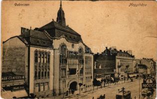 1919 Debrecen, Megyeháza, Apollo mozgó (mozi), villamos, üzletek. Vasúti levelezőlapárusítás 14. sz. 1918. (b)