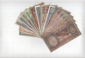 17db-os magyar bankjegytétel, közte 1943. 1000P + 1946. 10.000AP nyomdai papírráncból eredő nyomdahi...