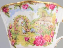 1986 Royal Albert Bone China England 6 darab csésze alátéttel. Jelzett, minimális kopással, d: 14 cm...