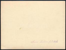 cca 1920 Túrázók csoportképe, fotó Ámon Zoltán műterméből, pecséttel jelzett, 9×12 cm