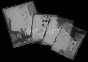 Budapest szfv. városi hajdú, 4 db üvegnegatív, 12×9 cm