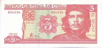 Kuba 2004. 3P "Che Guevara" T:UNC,AU az egyik sarkán vízfolt Cuba 2004. 3 Pesos "Che Guevara" C:UNC,AU small water spot in one corner Krause P#127a