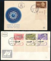 Izrael 1956-1982 10 db FDC és futott alkalmi boríték szelvényes bélyegekkel