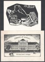 Vegyes ex libris tétel, vegyes technika, papír, 10 db