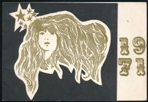 1971 A Gemini együttes tagjainak aláírásai karácsonyi-újévi üdvözlőlapon: Várszegi Gábor, Bardóczi Gyula, Szabó György, stb.