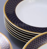 Zepter hat személyes porcelán étkészlet, aranyozott, matricás, jelzett, hibátlan