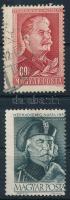 1949-1952 Sztálin 60f + A néphadsereg napja 1Ft mindkettő eltolódott fogazással