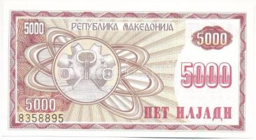 Észak-Macedónia 1992. 5000D T:UNC North Macedonia 1992. 5000 Denari C:UNC Krause P#7