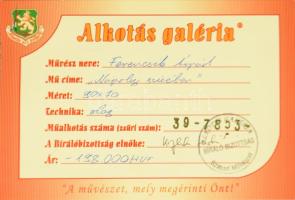 Ferencsik Árpád (1969-): Nápoly szívében, Olaj, farost, jelzett, dekoratív keretben 70x90 cm tanúsít...