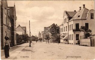 Viborg, Jernbanegade / street view (fl)