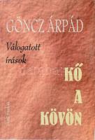 Göncz Árpád: Kő a kövön. Válogatott írások. Bp., 1996, Pesti szalon, kissé gyűrött kartonált kötés. A szerző által DEDIKÁLT.