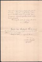 1904 Bp., Hieronymi Károly és Vargha Gyula aláírása kinevezési okmányon