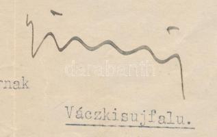 1932 Bp., Gömbös Gyula (1886-1936) akkori honvédelmi miniszter aláírása gépelt levélen