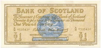 Skócia 1965. 1P "LTD" T:F szép papír Scotland 1965. 1 Pound "LTD" C:F nice paper Krause P#102b,