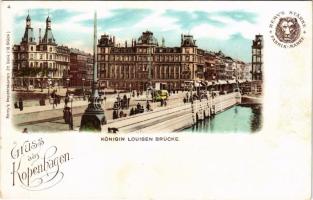 Kobenhavn, Kjobenhavn, Kopenhagen, Copenhagen; Königin Louisen Brücke / bridge, tram (fl)