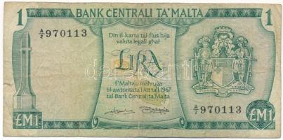 Málta DN (1973) 1L T:VG kis szakadás Malta ND (1973) 1 Lira C:VG small tear Krause P#31b