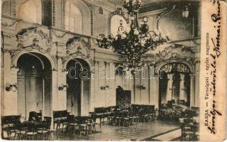 1904 Kassa, Kosice; Társalgási Egylet belső, nagyterem, kaszinó (későbbi Korzó mozi). Nyulászi Béla kiadása / hall of the casino (later the Korzo Kino cinema), interior