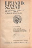 [Folyóirat] Huszadik Század. Társadalomtudományi és politikai folyóirat. Szerkeszti Csécsy Imre. Megjelenik kéthavonkint. 36. évfolyam, 1-6. szám. (1948) [Egybekötve.] Budapest, 1948. Társadalomtudományi Társaság (Antiqua Rt. ny.) 1 t. (címkép) + 4 + 480 p. A Huszadik Század társadalomtudományi folyóirat a múlt század meghatározó szociológiai folyóirata volt, 1900-1919 között polgári radikális szellemben Jászi Oszkár szerkesztette. A lap 1926-1939 között, névváltoztatás után Századunk címmel jelent meg, előbb Vámbéry Rusztem, majd 1934-től Csécsy Imre szerkesztésében. Az 1947-ben ismételten Huszadik Század néven meginduló folyóirat összesen három évfolyamot ért meg, a felálló diktatúra ugyanis nem tűrte meg a társadalomtudományi diszciplínát a maga polgári radikális szellemében. A lap évente öt-hat alkalommal jelentkezett, 80 oldalas terjedelemben, szociológiai, politológiai, szabadságjogi és politikai filozófiai cikkekkel. A Csécsy Imre (1893-1961) polgári radikális politikus, képviselő és publicista által szerkesztett lapszámok mérsékelten baloldali szerzői a kommunista fordulat évében olykor igen jelentős bátorságról tettek tanúbizonyságot, mikor kiálltak a többpárti demokrácia elvei és a vélemények sokfélesége mellett. E nemben emlékezetes, amikor a szabadságharc századik évfordulójának alkalmából egyaránt teret engedtek a Széchenyi István személyéről írt magasztaló és kritikai szellemű írásnak, illetve teljes egészében közölték Csécsy Imrének az államosítás gyakorlata ellen mondott parlamenti beszédét, amellyel a szerző és szerkesztő aligha szerzett elismerést az uralomra törő radikális baloldal politikusainál. Az év előrehaladásával a lap tudomásul vette a Marshall-terv visszautasítását, illetve szemlézte brit kommunista véleményformálók Sztálinról alkotott véleményét, ám mindezek ellenére viszonylagos politikai bátorságról tesz tanúbizonyságot Csécsy Imre szerkesztő néhány defenzívába szorult, mégis erős sora: ,,Azt kérjük a marxista ideológusoktól, ne törekedjenek mindenáron szellemi egyeduralomra. Ne minősítsenek ellenforradalmárnak, reakciósnak, a munkásosztály és a szocializmus konok ellenségének vagy a legjobb esetben elavult ideológiák rabjának mindenkit, aki nem Hegelt tekinti a világ legnagyobb bölcsének, s jobban szeret Platón, Kant vagy Bergson nyelvén gondolkodni. Vagy aki irodalomban, művészetben nem csupán a társadalomhoz között tartalmat értékeli, hanem elsősorban a teremtő egyéni formát". A tartalomból: Éber Ernő: Kossuth és a jobbágy-felszabadítás - Csécsy Imre: Harmadik út vagy Népfront? - Kislégi Nagy Dénes: Durkheim a demokráciáról - Csécsy Imre: Államosítás Magyarországon. Egy parlamenti beszéd. Polgári önvizsgálat. Van-e még jövője a polgárságnak? - A kétarcú Széchenyi. Kun Zsigmond és Vértes István írása - Szegő Iván: A materialista gondolkodás alapkérdései - Csécsy Imre: Politika és humánum - Vágó György: Jeremy Bentham - Görög Imre: A Marshall-terv - Csécsy Imre: Benes Eduard [kritikai] nekrológja. Aranyozott gerincű korabeli félvászon kötésben, az eredeti fedőborítók bekötve. Jó példány.