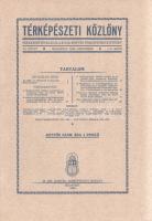 [Folyóirat] Térképészeti Közlöny. VI. kötet, 1-4. füzet. [Teljes, két kötetben.] Budapest, 1940-1943. Magyar Királyi Honvéd Térképészeti Intézet (ny.) 127 + [1] p. + 10 térkép (5 kihajtható, ebből egy kétszínnyomású); [129]-266 p. + 2 melléklet (kihajtható irányrózsa légi tájékozódáshoz). A Térképészeti Közlöny a Magyar Királyi Honvéd Térképészeti Intézet szakfolyóirata, mely ,,Hivatalos rész rovatában a hivatal működéséről adott híreket, ,,Tanulmányok rovatában a felmérés, térképezés, térkép-előállítás, iskolai kartográfia tárgykörébe eső cikkeket közölt, bibliográfiai szempontból is számottevő ,,Szemle rovatában méltatta a megjelenő térképeket. Az 1930-ban alapított folyóirat 1950. évi megszűnéséig évente négy füzetben jelentkezett. Gazdagon illusztrált évfolyamszámainkban hosszabb tanulmány a légi térképezésről, illetve az ország térképezésének katonai vonatkozásairól. Művelődéstörténeti tanulmányok Francesco Rosselli térképészről, Mátyás király kartográfusáról, illetve Mikoviny Sámuel bányamérnökről. Fűzve, egységes, feliratozott kiadói borítóban. Jó példány.