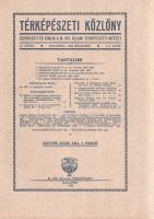 [Folyóirat] Térképészeti Közlöny. IV. kötet, 1-4. füzet. [Teljes, két kötetben.] Budapest, 1936-1937. Magyar Királyi Állami Térképészet (ny.) 125 + [3] p. + 5 térkép (3 kétszínnyomású) + 2 melléklet; [129]-269 + III p. + 1 térkép (kihajtható) + 1 melléklet (kihajtható). A Térképészeti Közlöny a Magyar Királyi Állami Térképészet szakfolyóirata, mely ,,Hivatalos rész rovatában a hivatal működéséről adott híreket, ,,Tanulmányok rovatában a felmérés, térképezés, térkép-előállítás, iskolai kartográfia tárgykörébe eső cikkeket közölt, bibliográfiai szempontból is számottevő ,,Szemle rovatában méltatta a megjelenő térképeket. Az 1930-ban alapított folyóirat 1950. évi megszűnéséig évente négy füzetben jelentkezett. Gazdagon illusztrált évfolyamszámainkban hosszabb tanulmány a dunai vízisport térképek történetéről, a hazai hosszúság (távolság)-mérések számos baklövéssel vegyes, XVIII-XIX. századi fejlődéstörténetéről, művelődéstörténeti cikk Mikoviny Sámuel bányamérnök pályájáról, a régi magyar földmérő-képzés történetéről, illetve a térképpapír-gyártásról, a számos térképészeti szakcikk mellett. Fűzve, egységes, feliratozott kiadói borítóban. Jó példány.